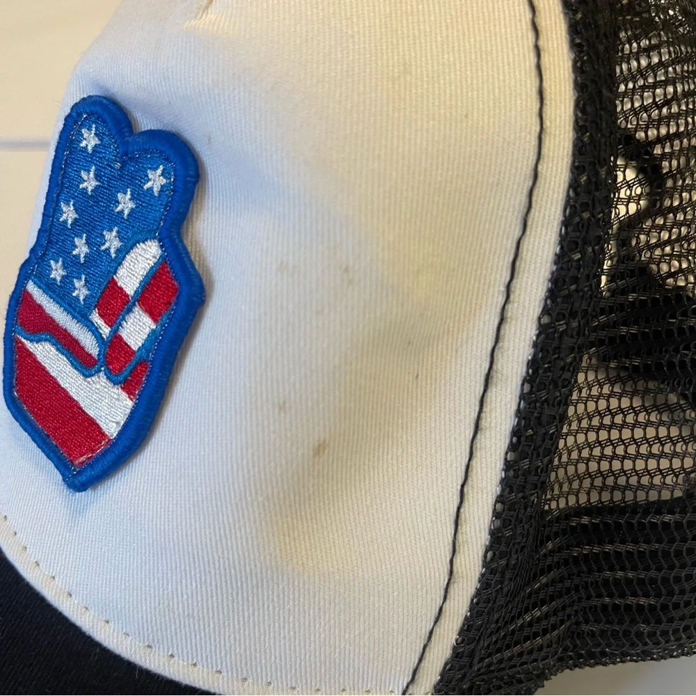 Topman Trucker Hat Mens One Size NWT Adjustable USA Flag Patch
